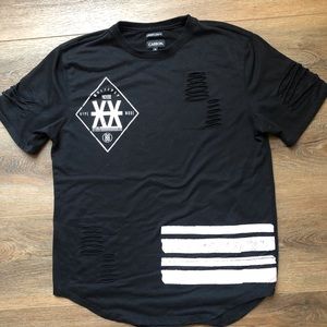 Carbon Distressed Short Sleeve T-shirt Size XL
